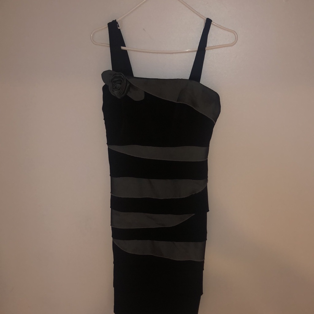 Enfocus Studio Black Midi Dress